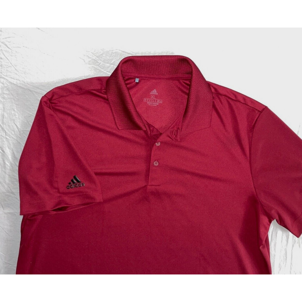 Adidas Primegreen Lightweight Microfiber Polo Golf Shirt. Burgundy, XL. EUC!!